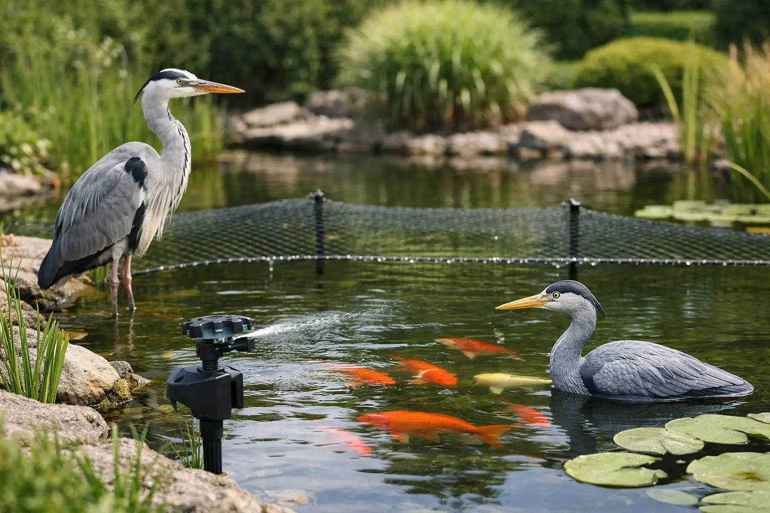 Reiger uit vijver weren? Zo pakt u het aan